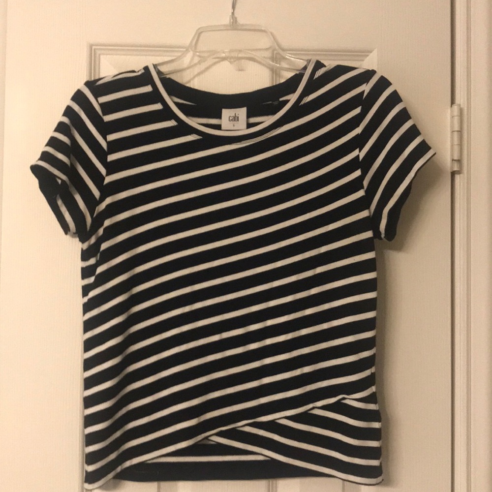 CAbi striped crop top size small
